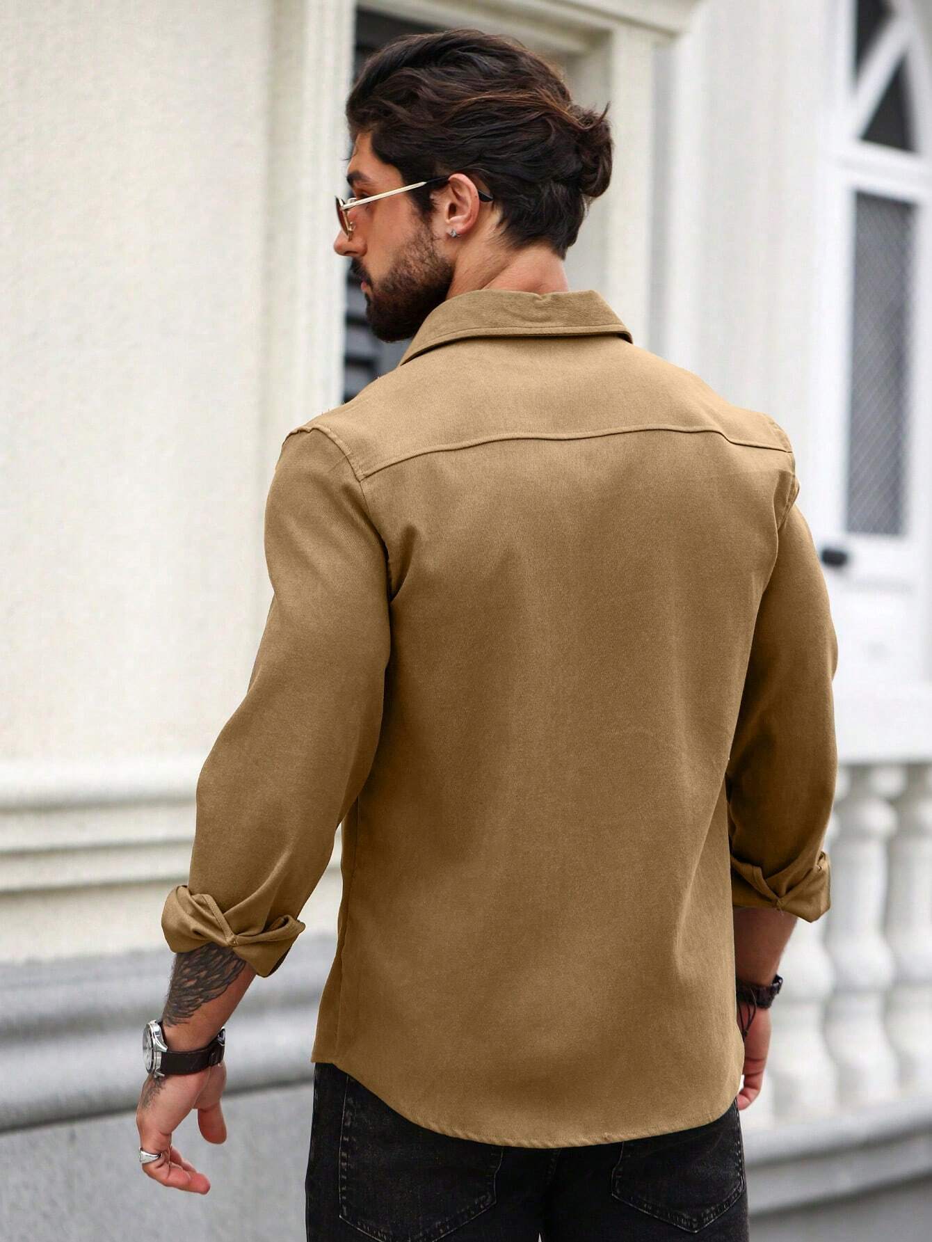 Men's Bronze Color Premium Full Sleeve Shirt