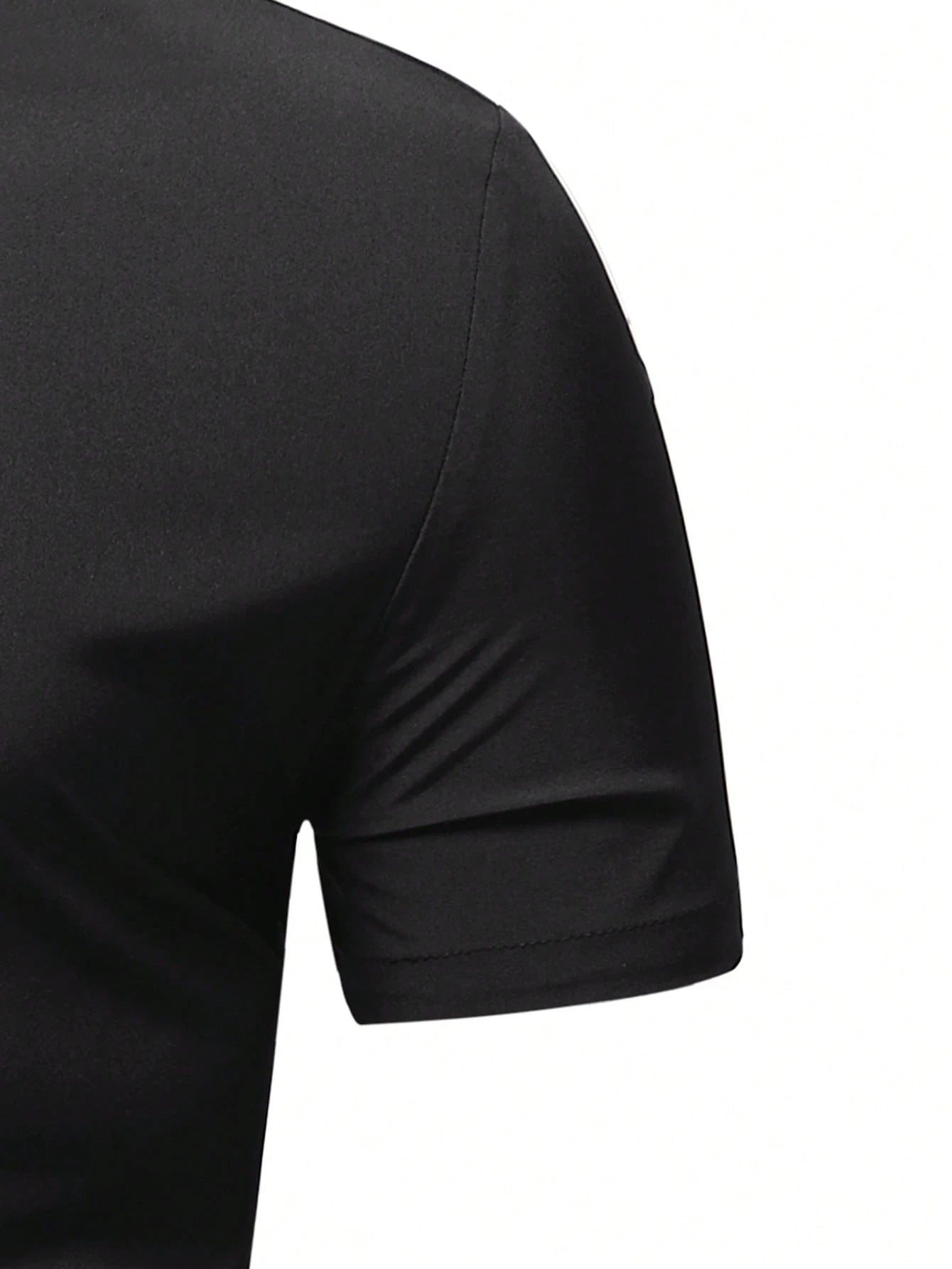 Men's Black Slim Fit Short Sleeve Casual Shirt