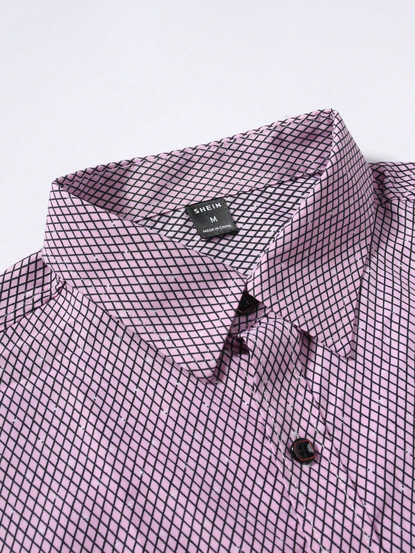Men's Lavender Slim Fit Printed Short Sleeve Shirt
