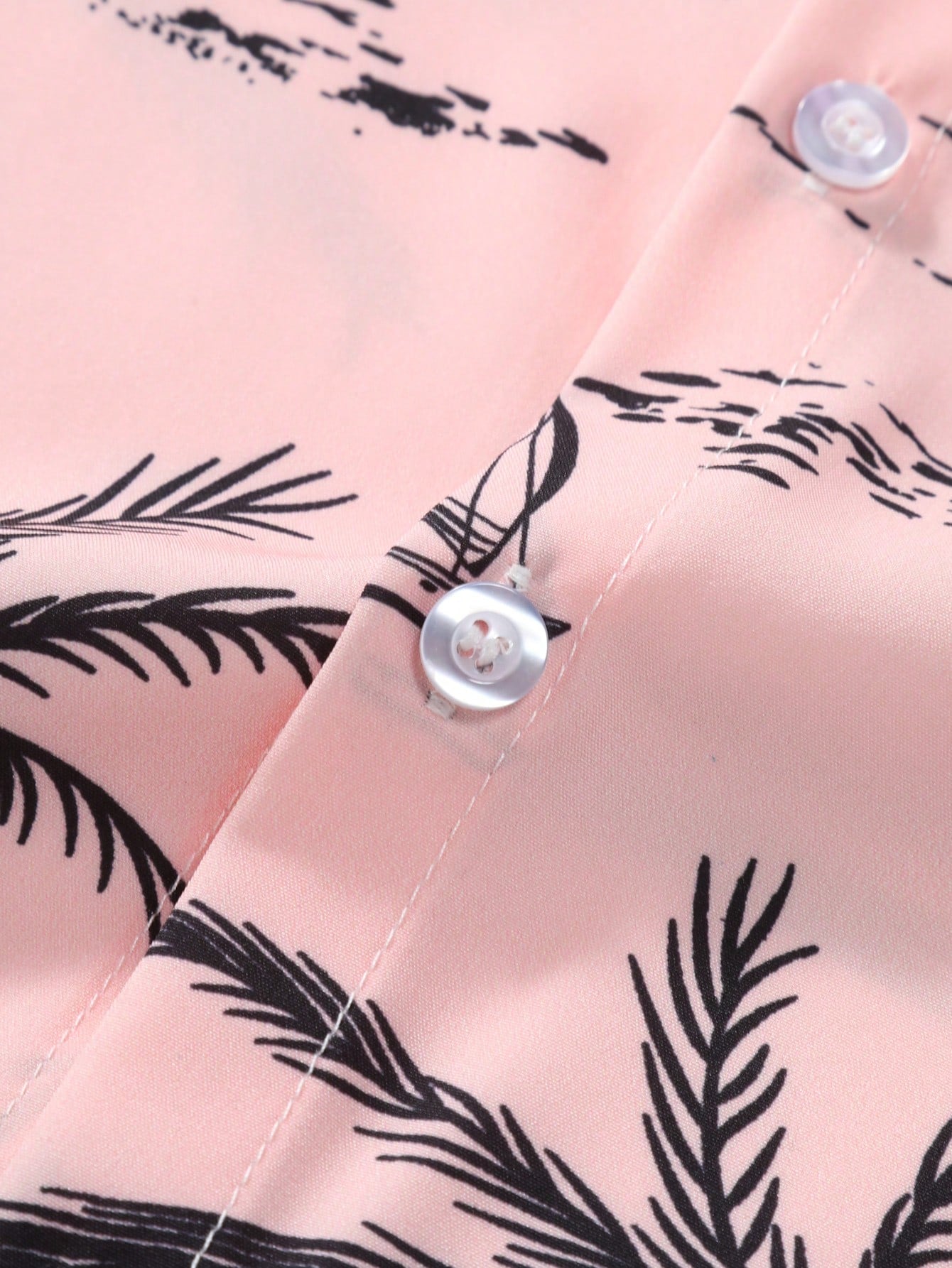 Men's Pink Coconut Print Shirt Relaxed Printed Casualwear