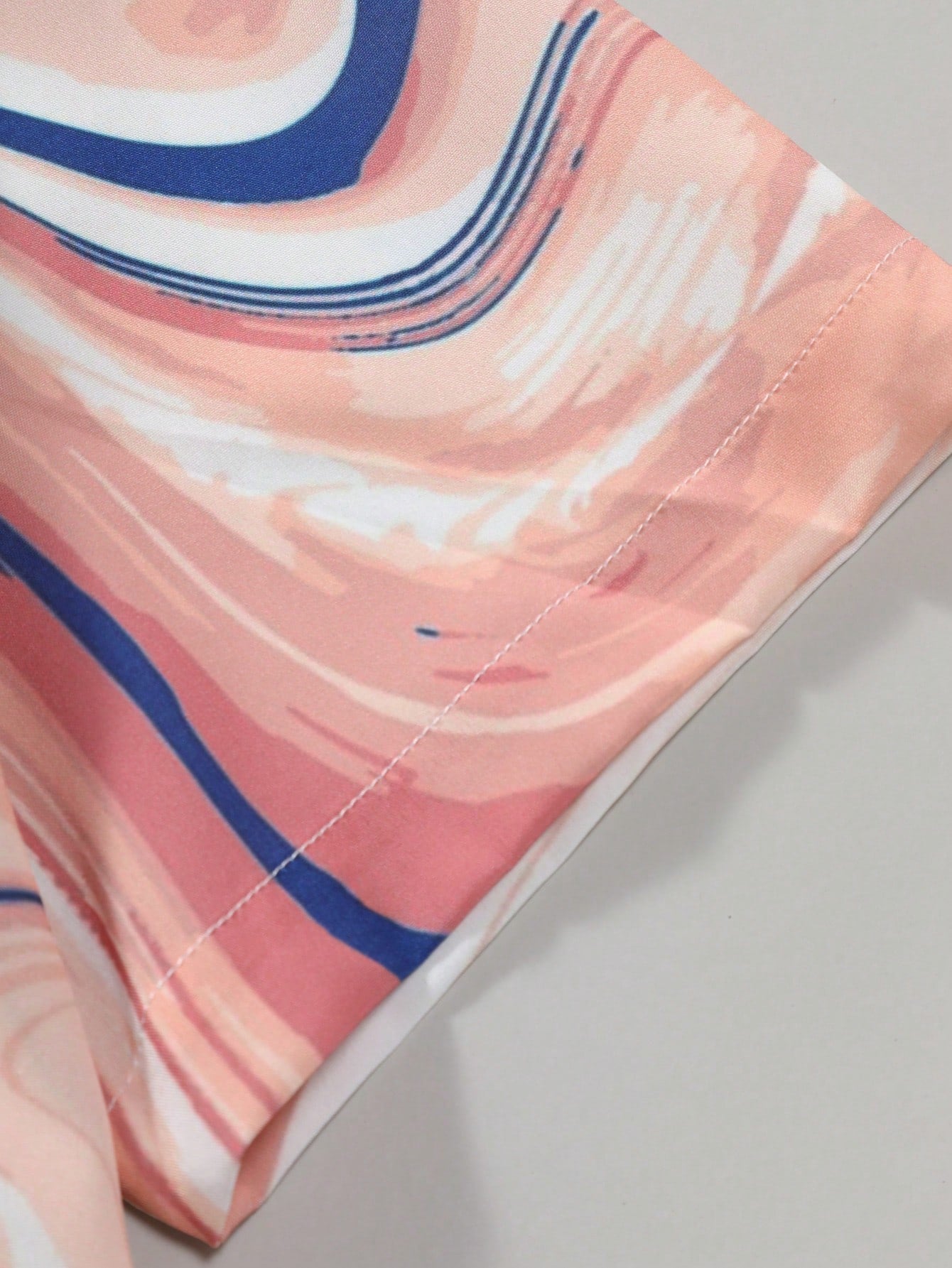 Men's Pink Marble Print Shirt Relaxed Printed Casualwear
