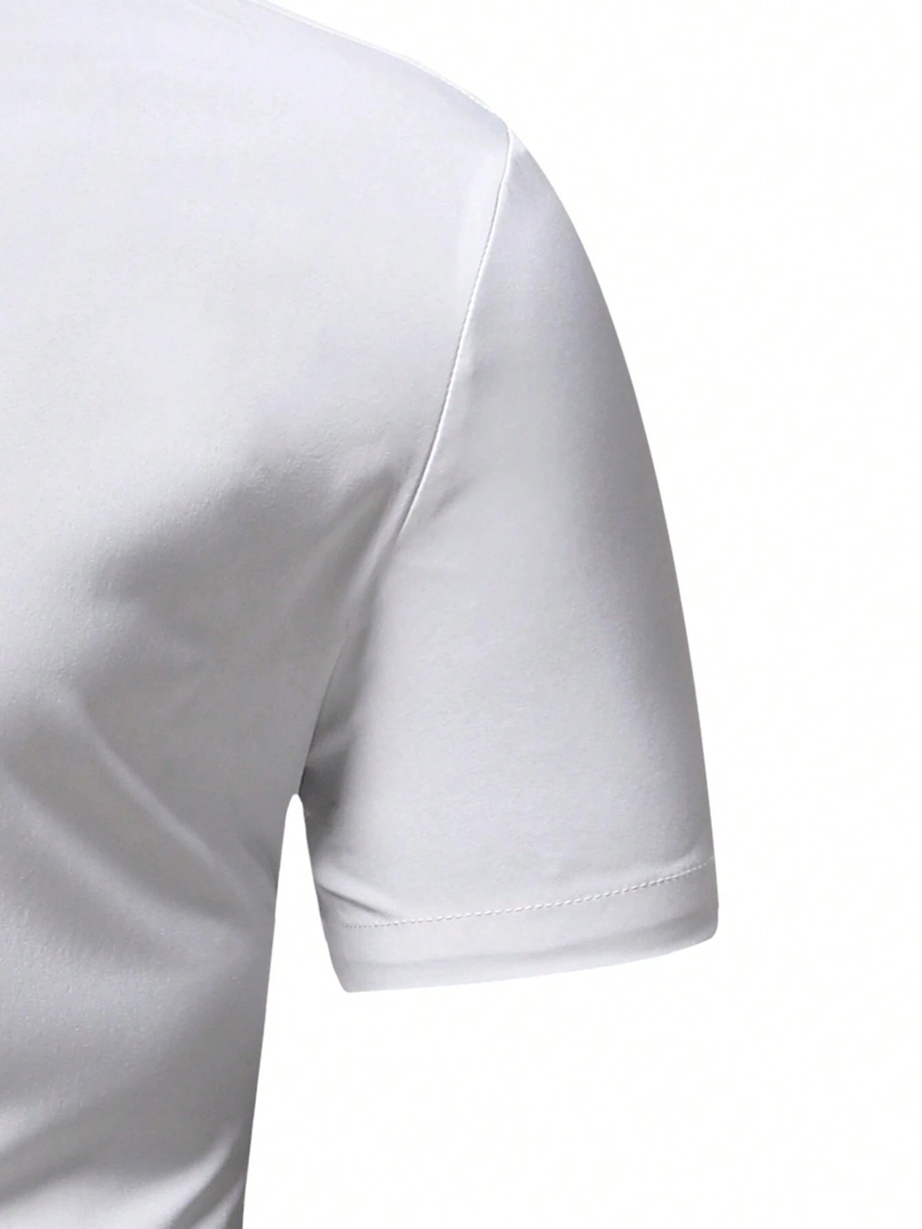 Men's White Slim Fit Short Sleeve Casual Shirt