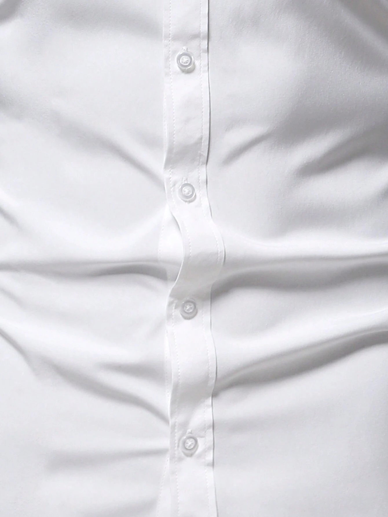 Men's White Slim Fit Short Sleeve Casual Shirt