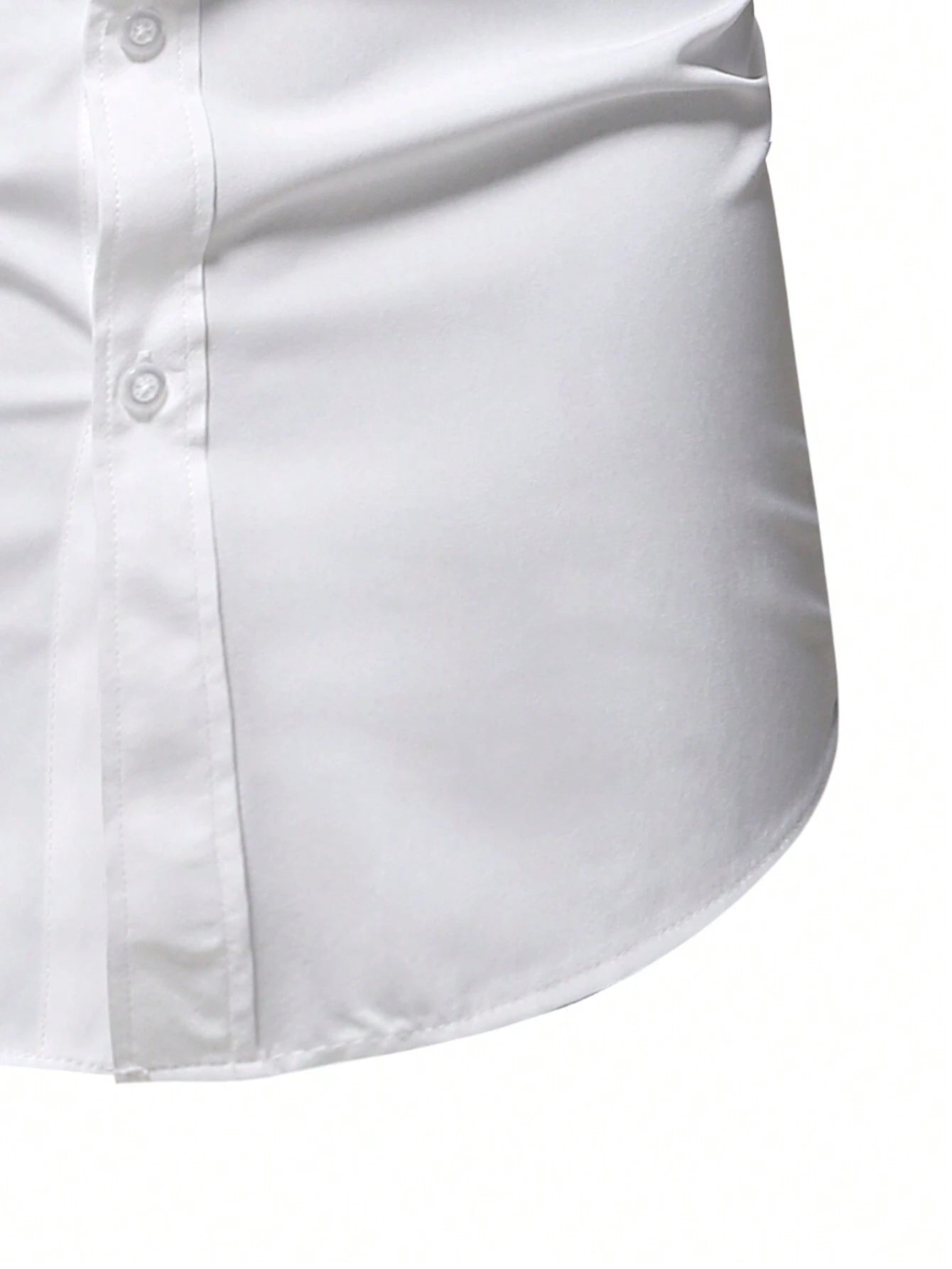 Men's White Slim Fit Short Sleeve Casual Shirt