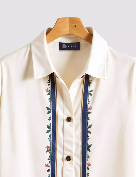 Flower Border Printed Designer Men's Half Sleeves Printed Shirt Exclusive Super Sale - XPST