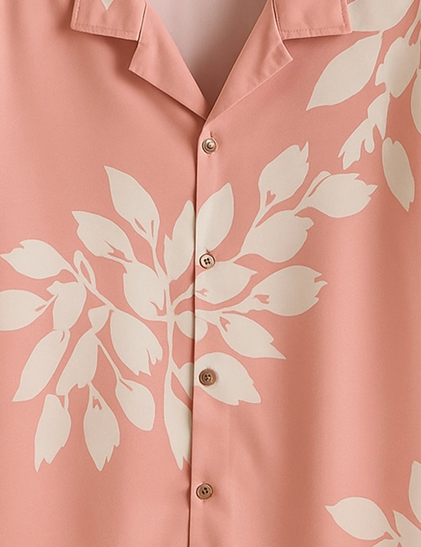 Men's Pink Flower Leaf Print – Printed Half Sleeve Shirt - XPST