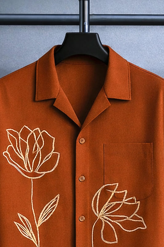 Classy Ember Flora Men's Casual Half Sleeve Shirt and Full Pant Set - XPCRDF