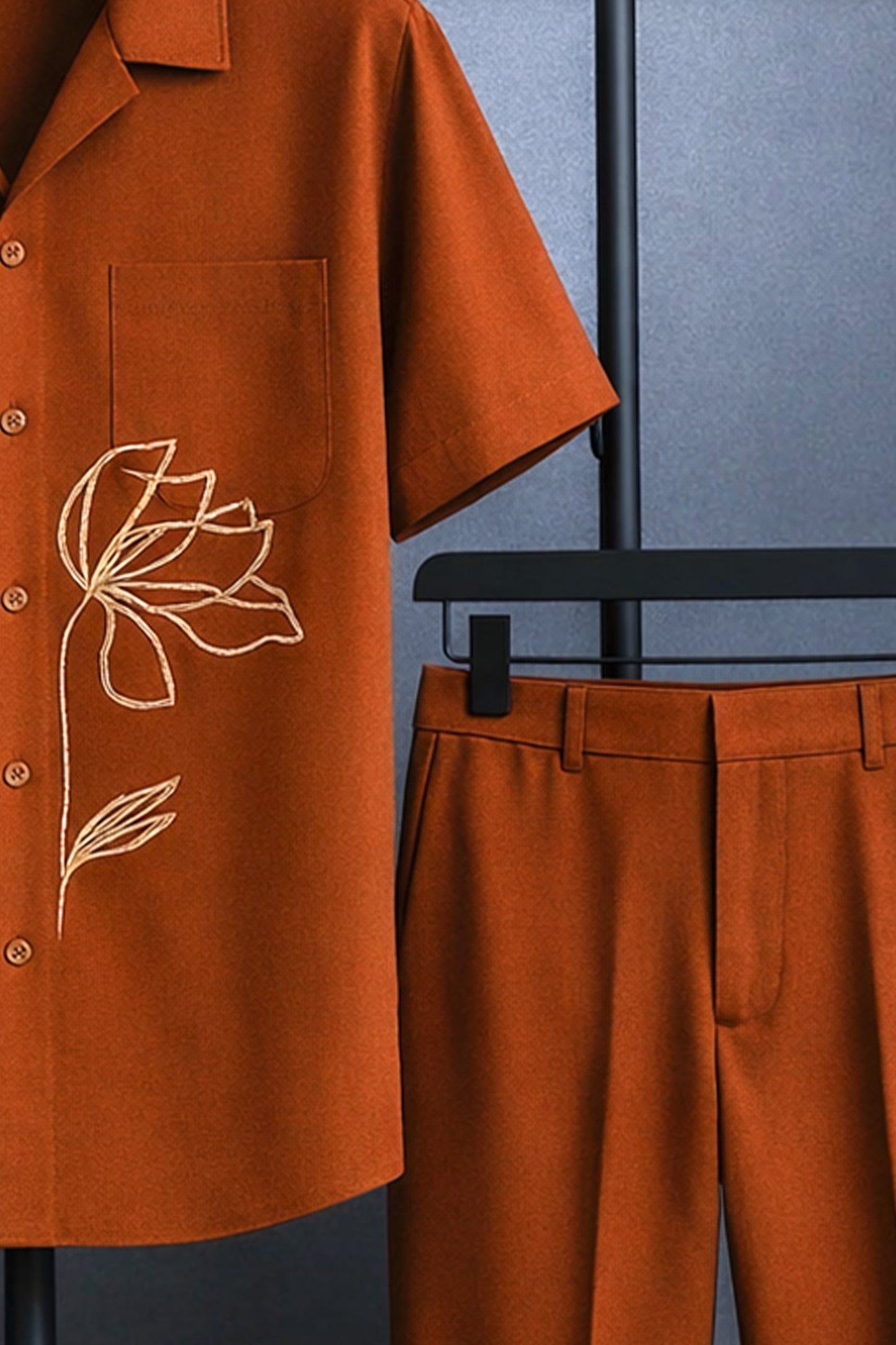 Classy Ember Flora Men's Casual Half Sleeve Shirt and Full Pant Set - XPCRDF