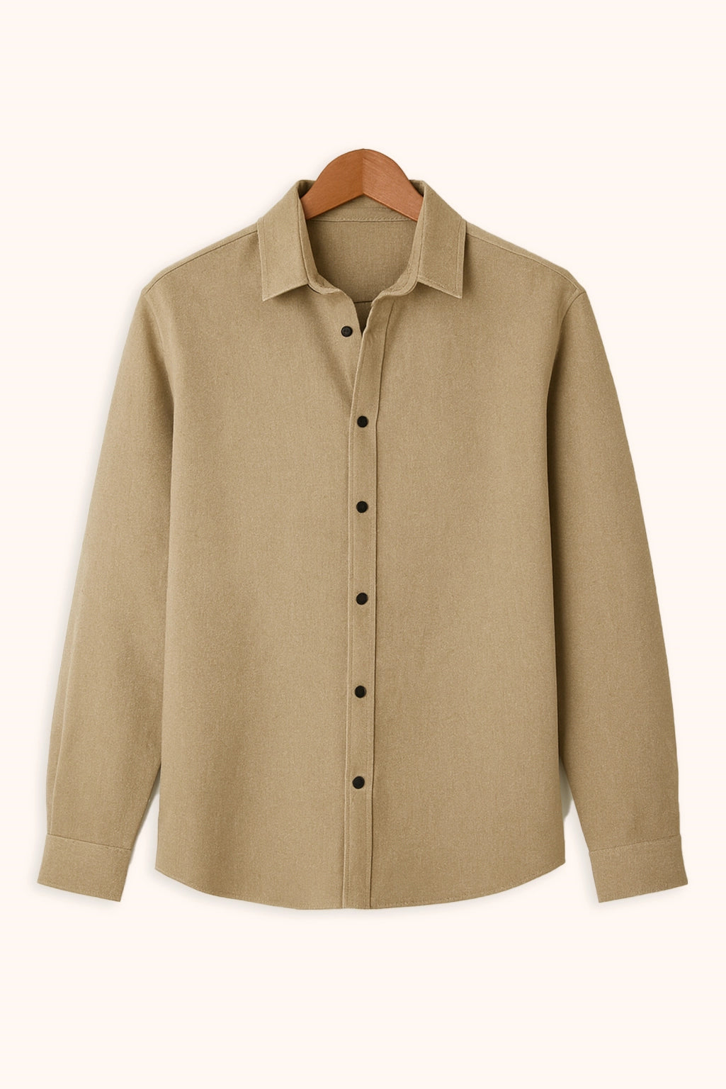 Men's Apricot Color Premium Full Sleeve Shirt