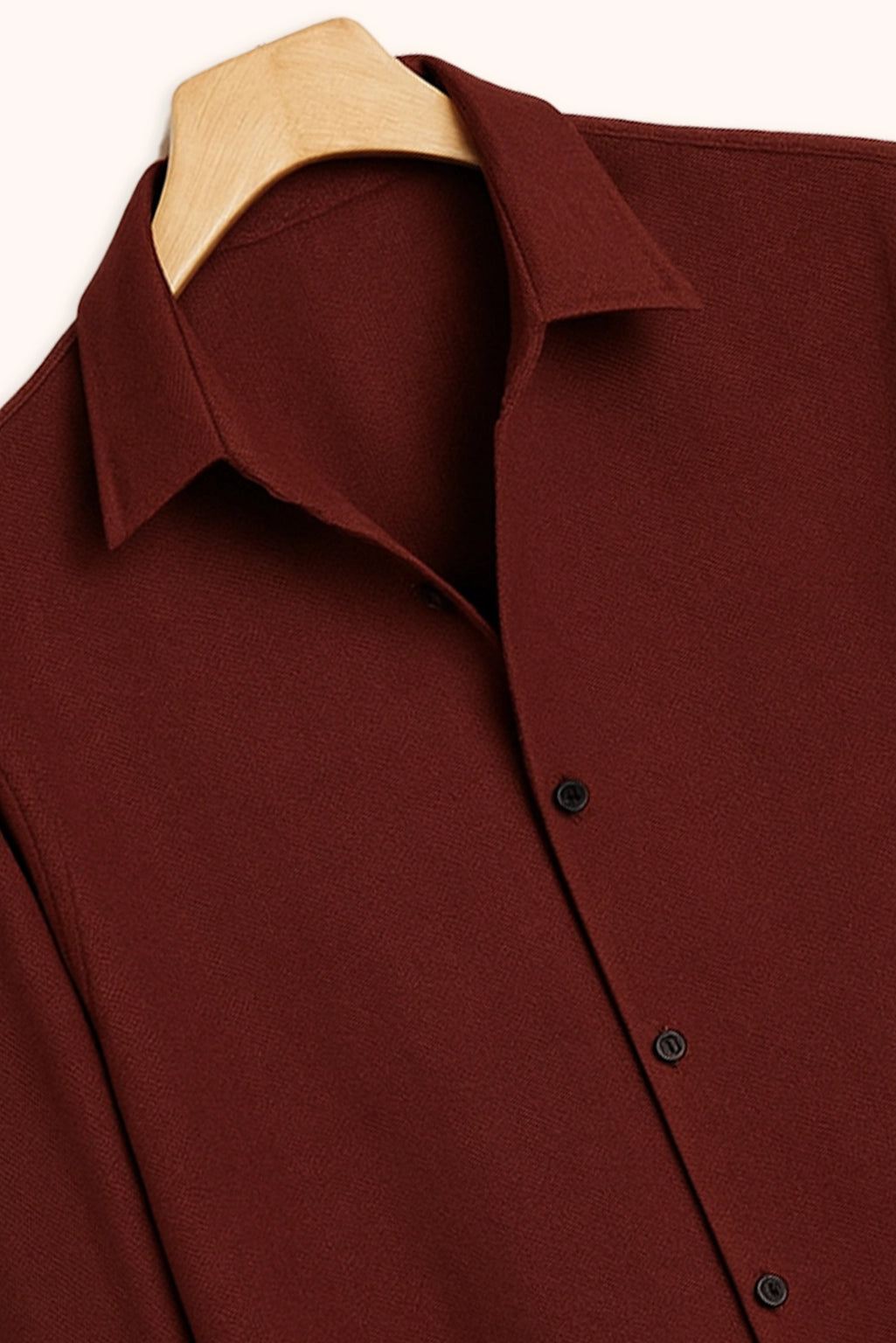 Men's Burgundy Color Premium Full Sleeve Shirt