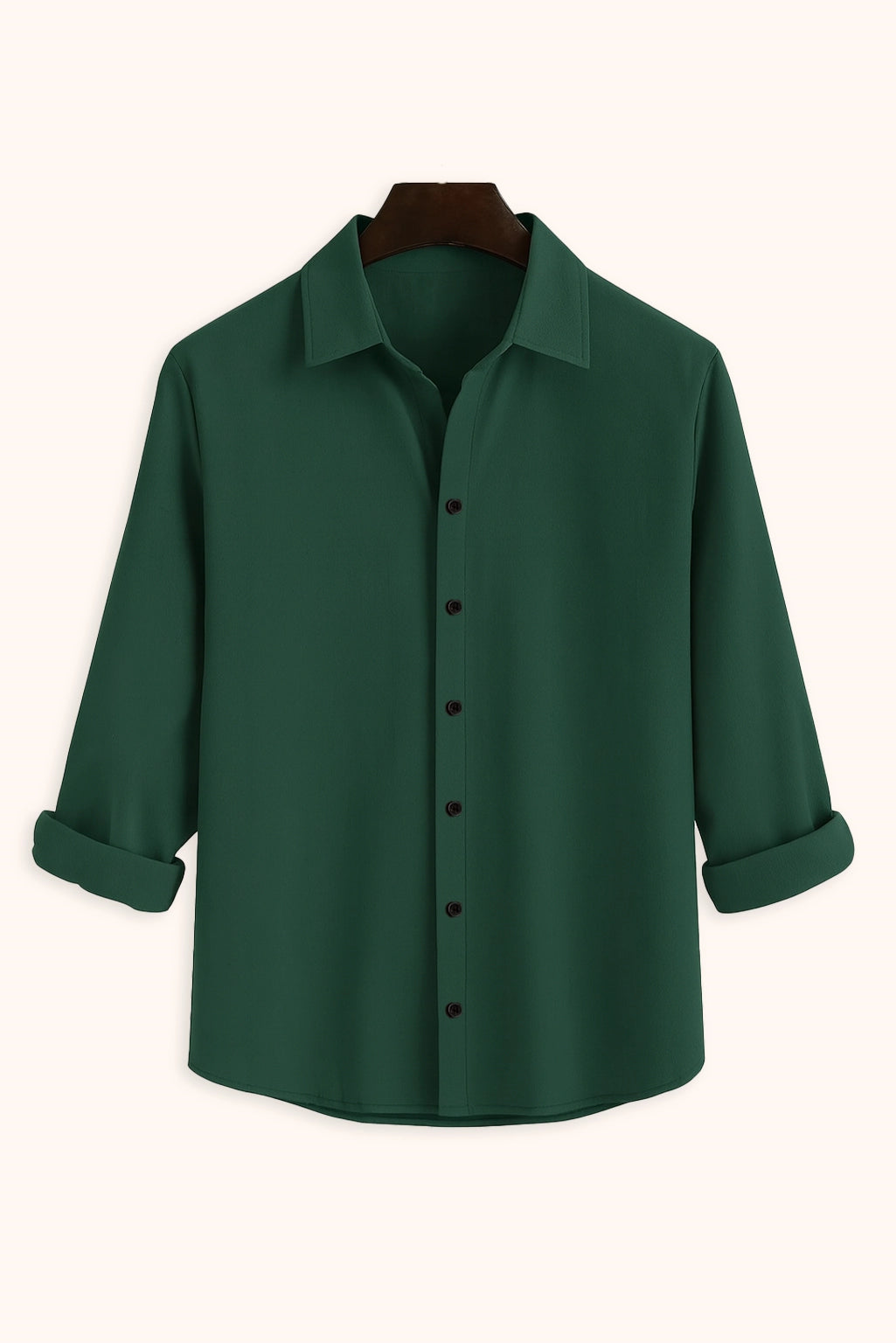Men's Green Color Premium Full Sleeve Shirt