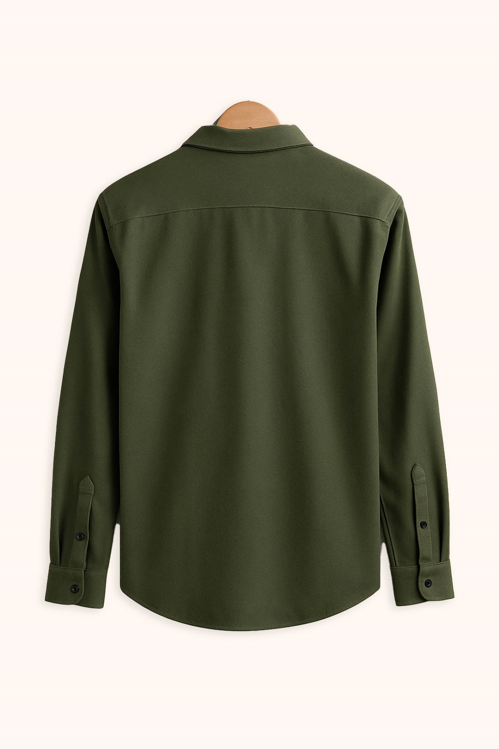 Men's Saga Green Color Premium Full Sleeve Shirt