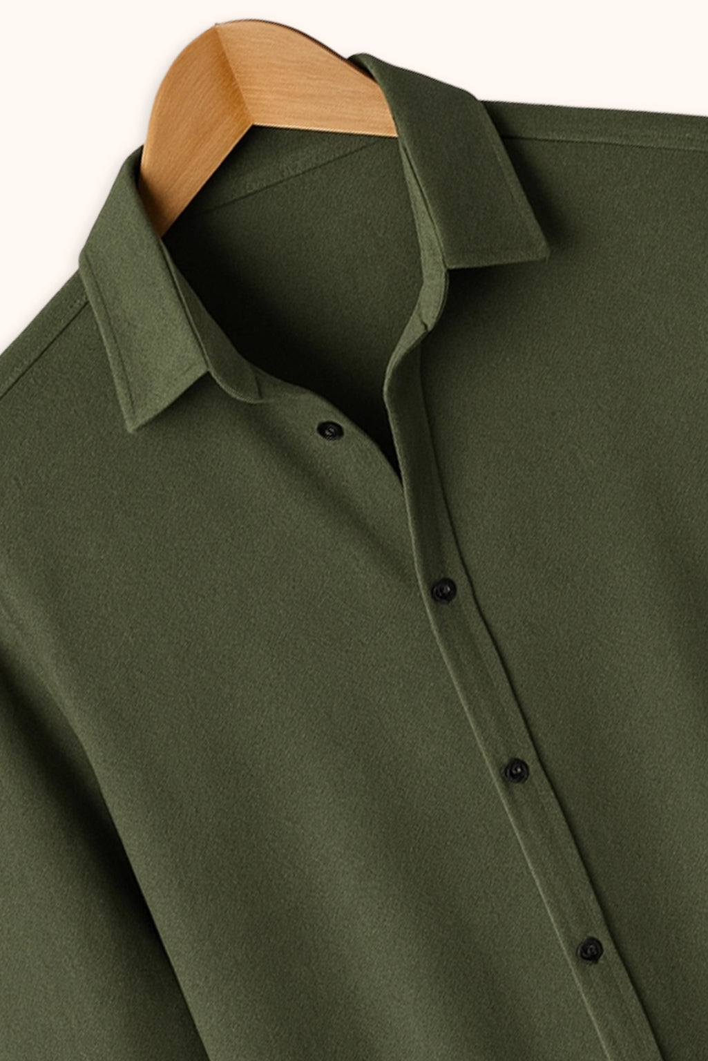 Men's Saga Green Color Premium Full Sleeve Shirt