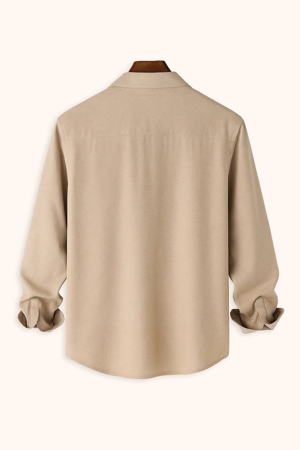 Men's Khaki Color Premium Full Sleeve Shirt