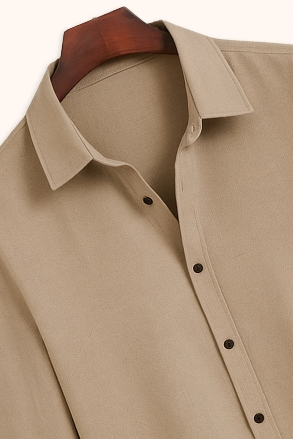 Men's Khaki Color Premium Full Sleeve Shirt