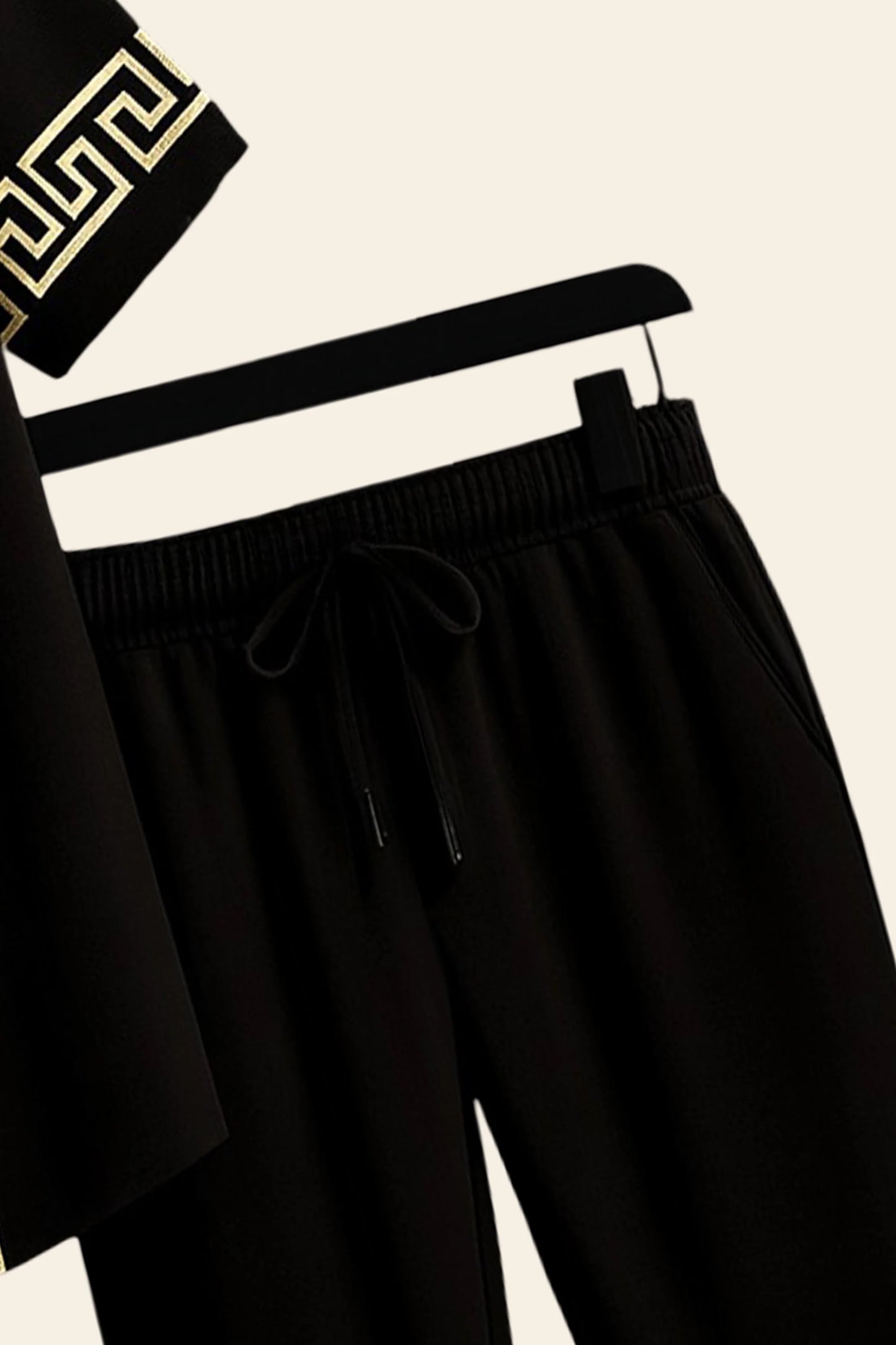 Black Border Men's Casual Half Sleeve Shirt and Full Pant Set - XPCRDF