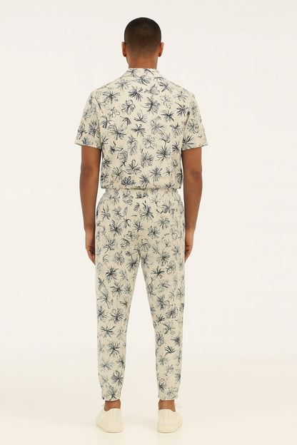 Yellow Mandala Men's Casual Half Sleeve Shirt and Full Pant Set - XPCRDF