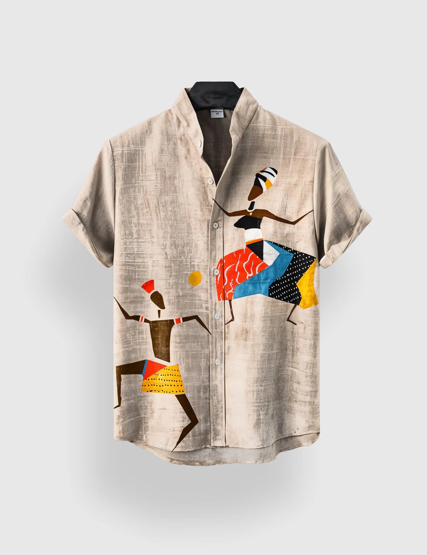 Cream Girl Dance Men's Half Sleeves Printed Shirt Exclusive - XPST