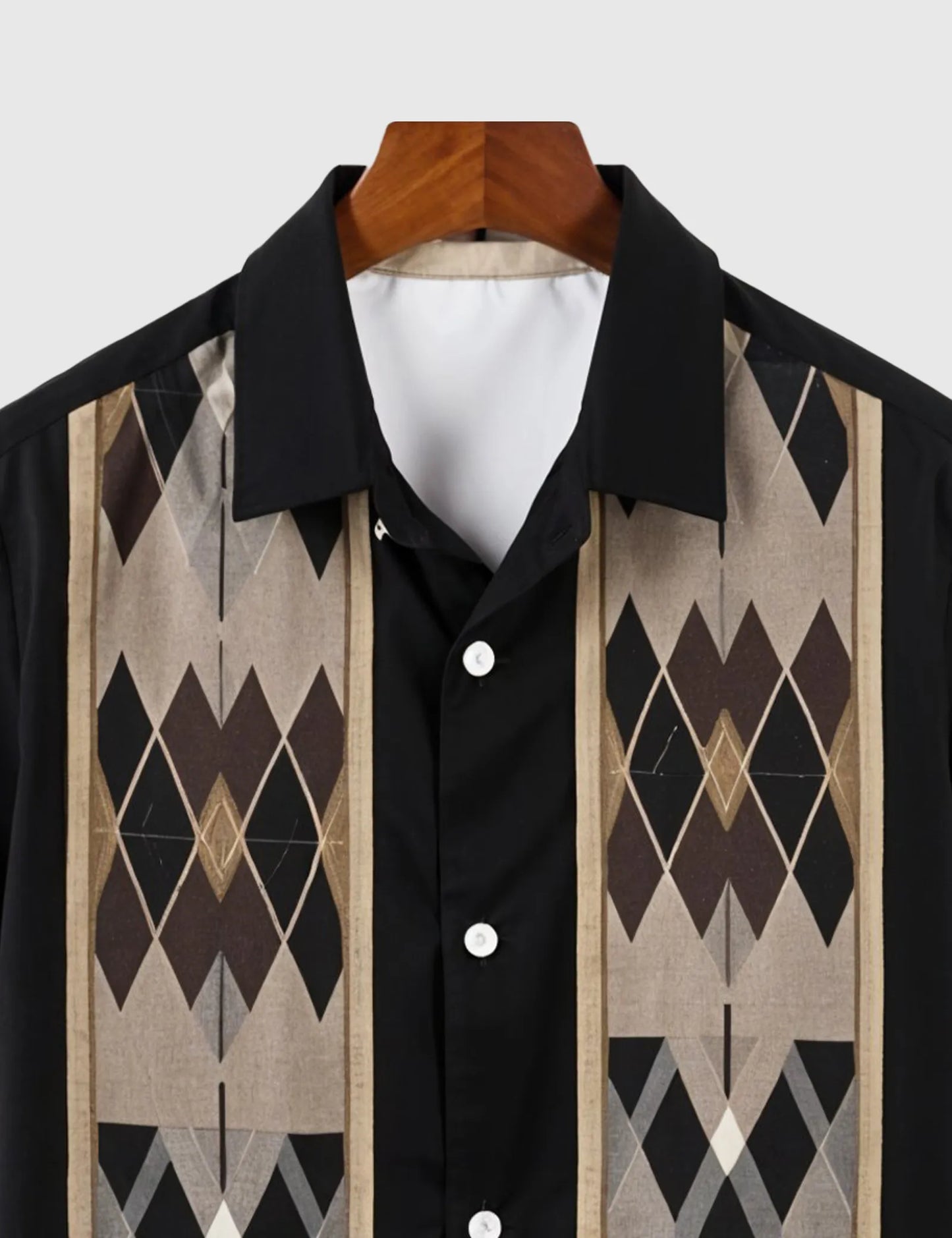 Men's Black Heritage Lines – Printed Half Sleeve Shirt