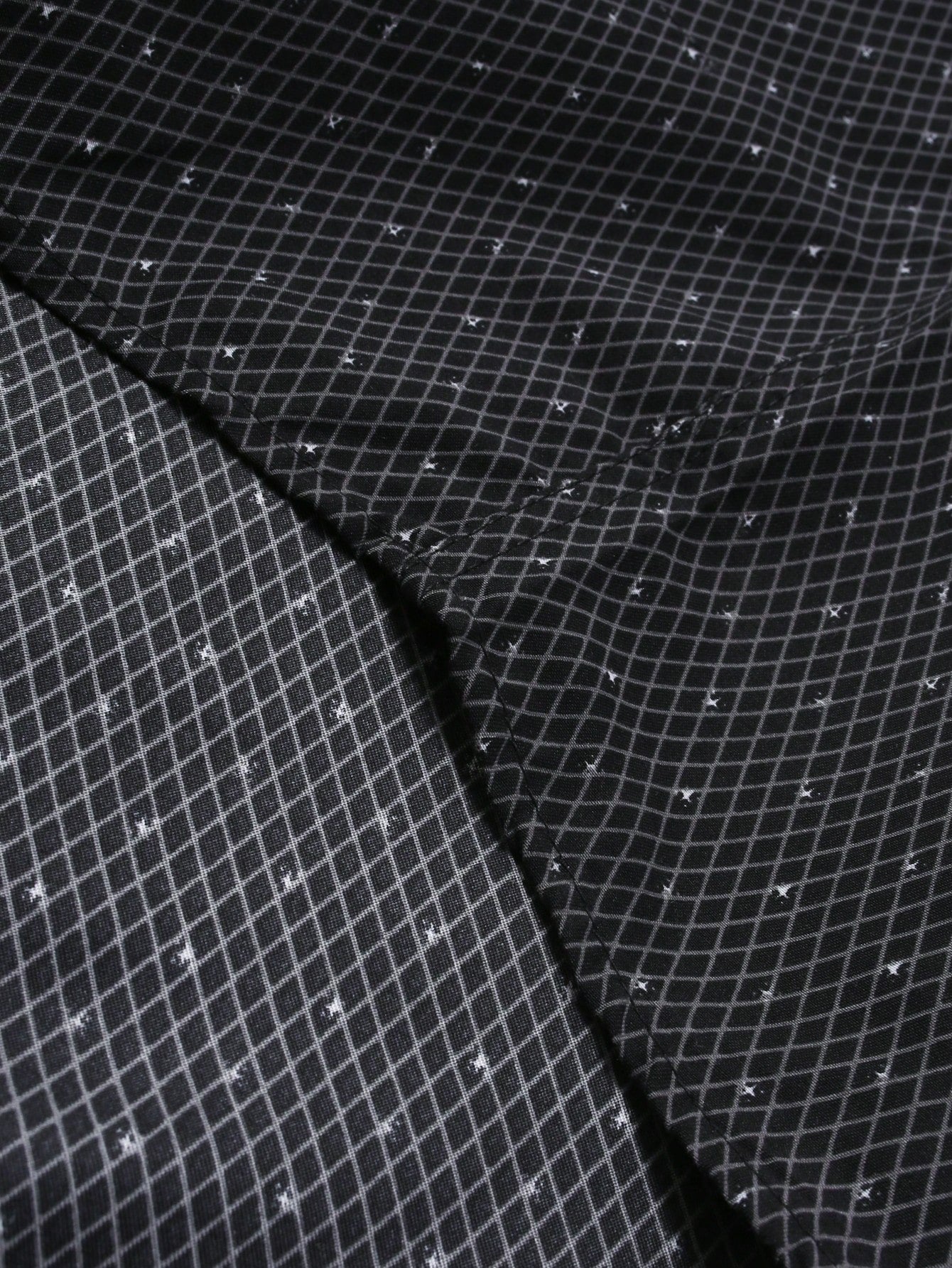 Men's Black Slim Fit Printed Short Sleeve Shirt - XPST