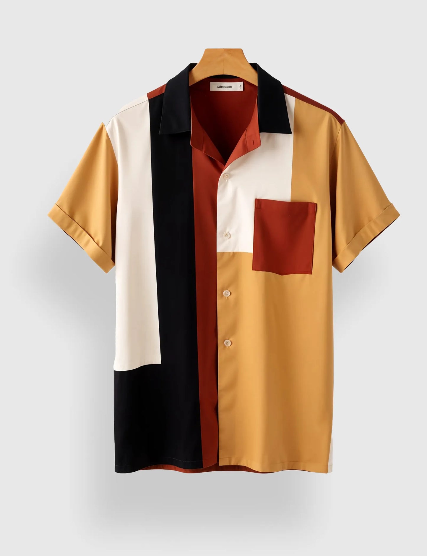 Men's Tribal Color Block Panel – Printed Half Sleeve Shirt