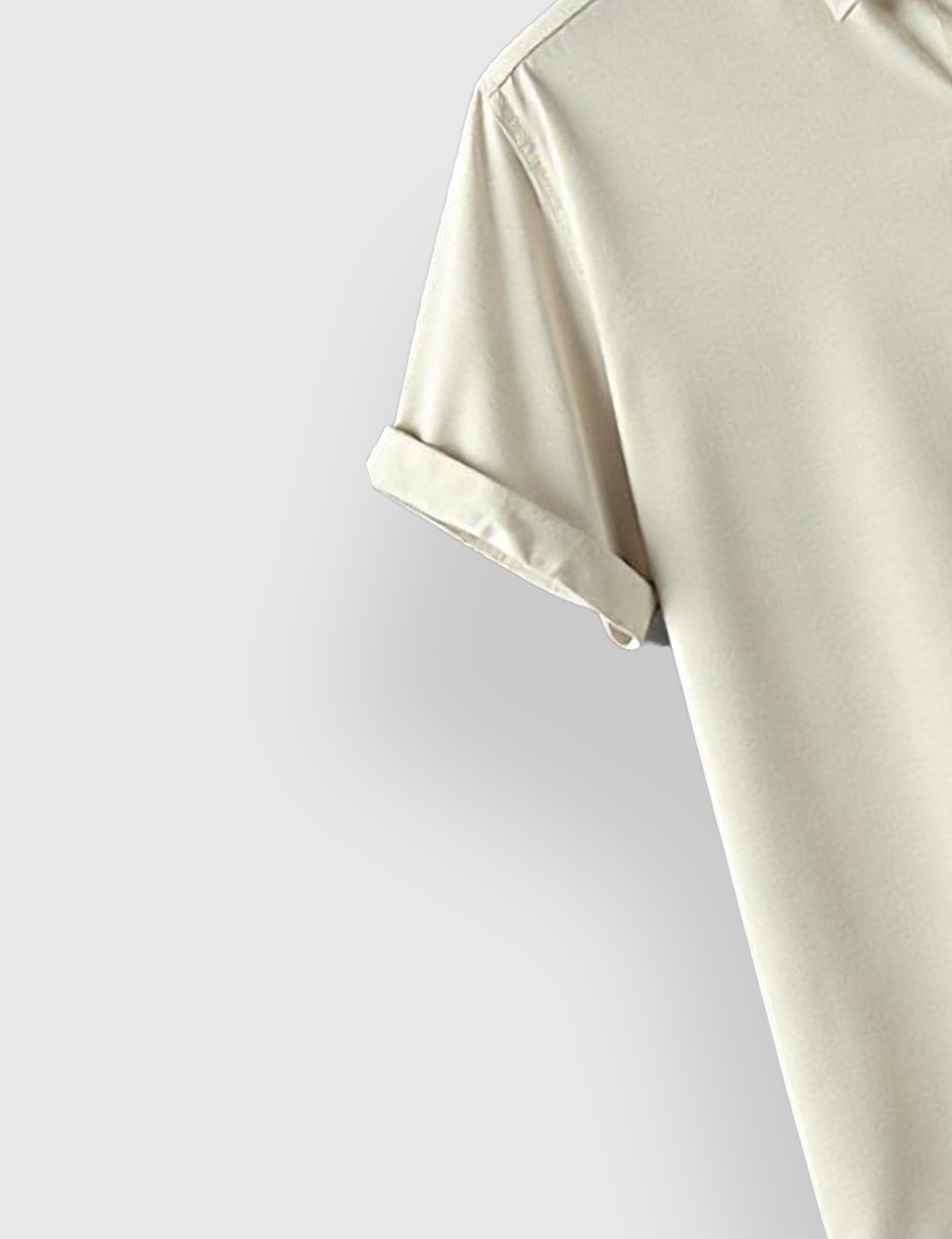 Men's Off White Geometric Cat – Printed Half Sleeve Shirt
