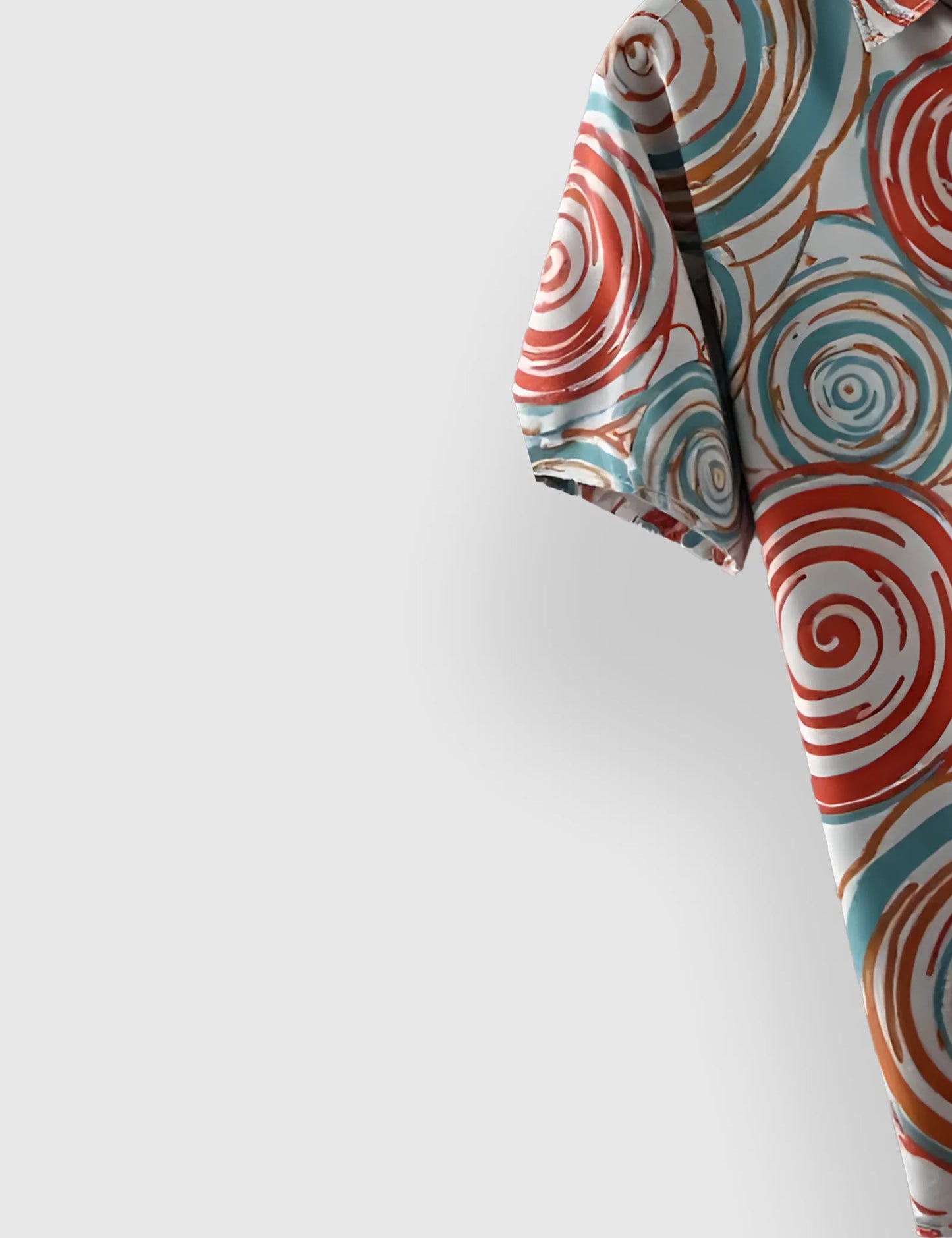Men's Tribal Abstract Spiral - Printed Half Sleeve Shirt