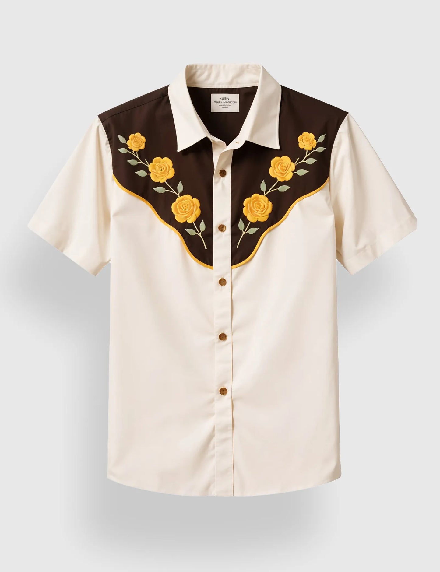 Men's Western Floral Embroidered – Printed Half Sleeve Shirt