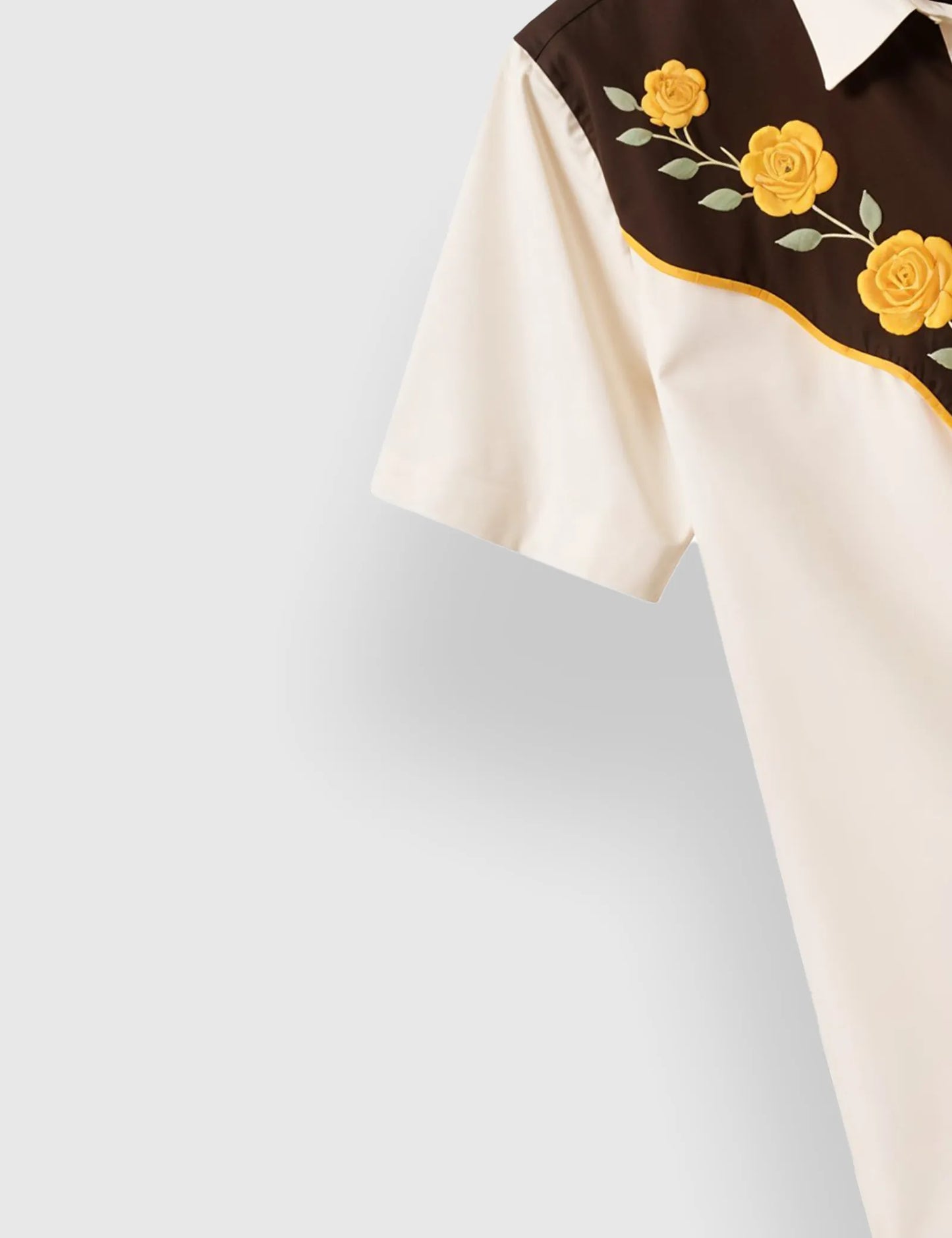 Men's Western Floral Embroidered – Printed Half Sleeve Shirt