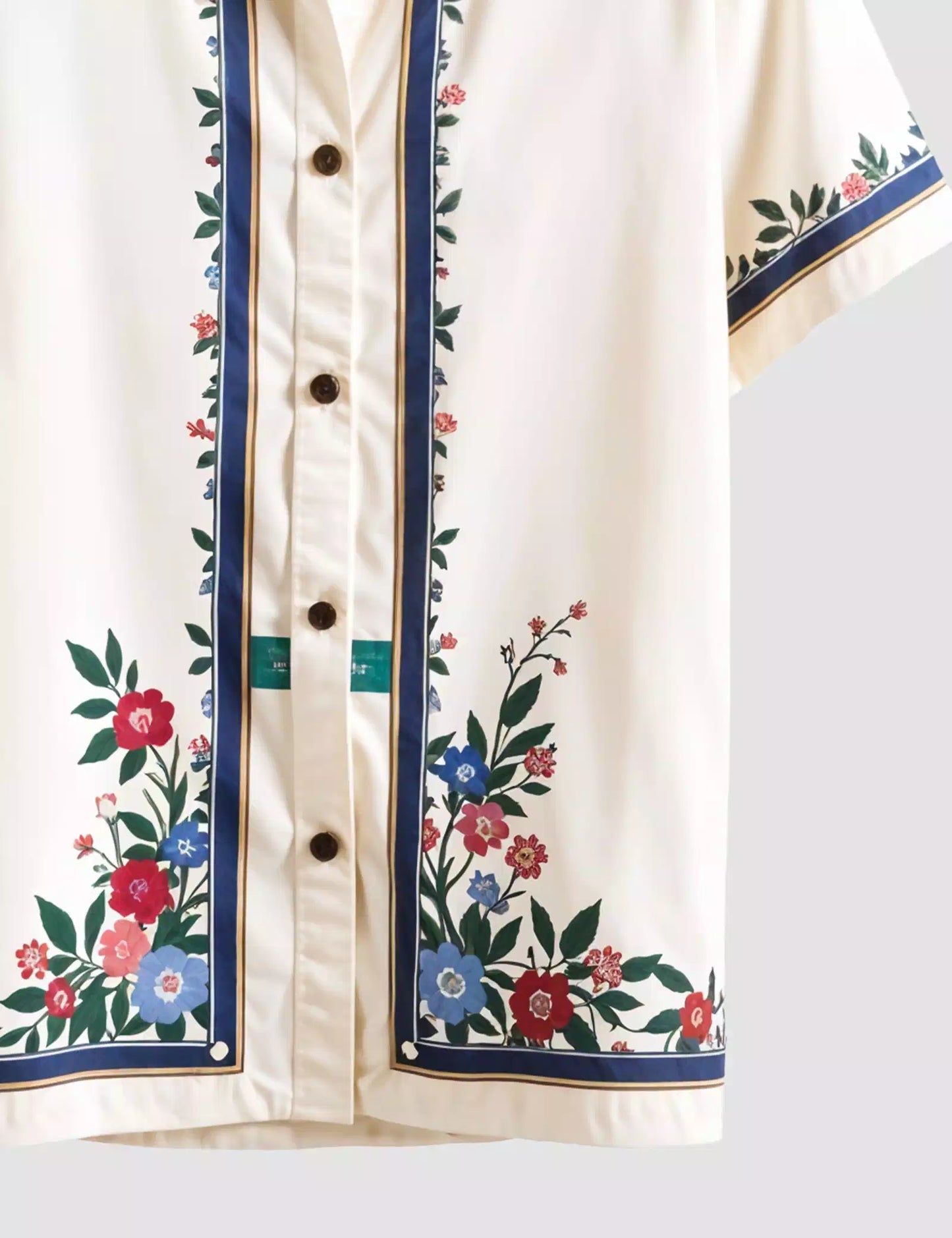 Flower Border Printed Designer Men's Half Sleeves Printed Shirt Exclusive Super Sale - XPST