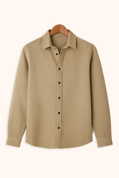 Men's Apricot Color Premium Full Sleeve Shirt