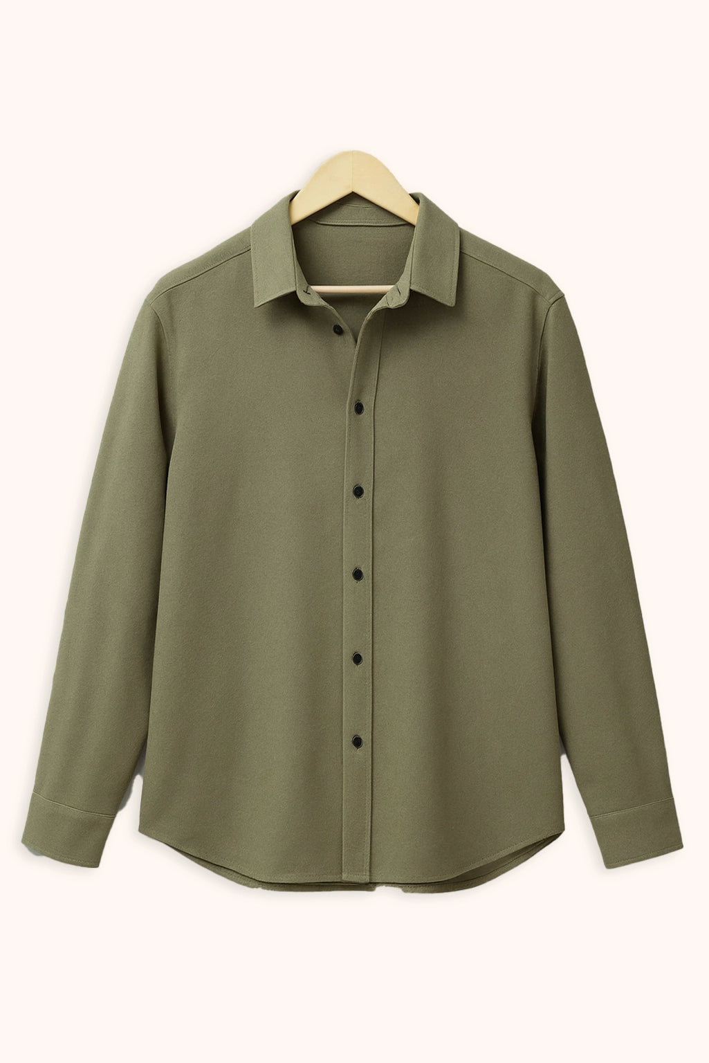 Men's Army Green Color Premium Full Sleeve Shirt