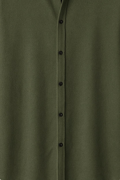 Men's Saga Green Color Premium Full Sleeve Shirt