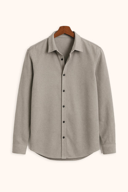 Men's Grey Color Premium Full Sleeve Shirt