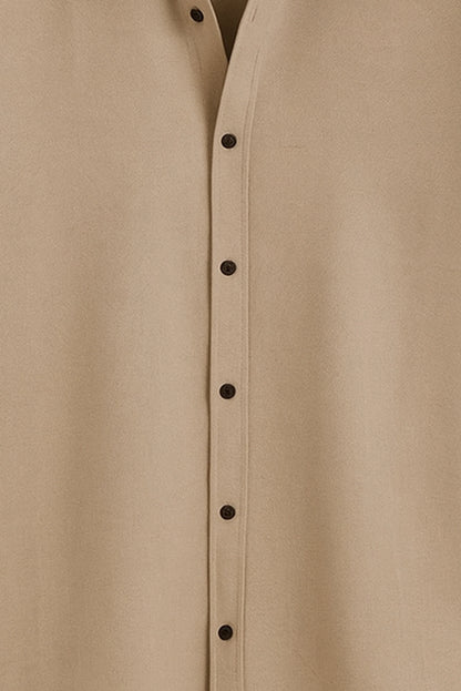 Men's Khaki Color Premium Full Sleeve Shirt