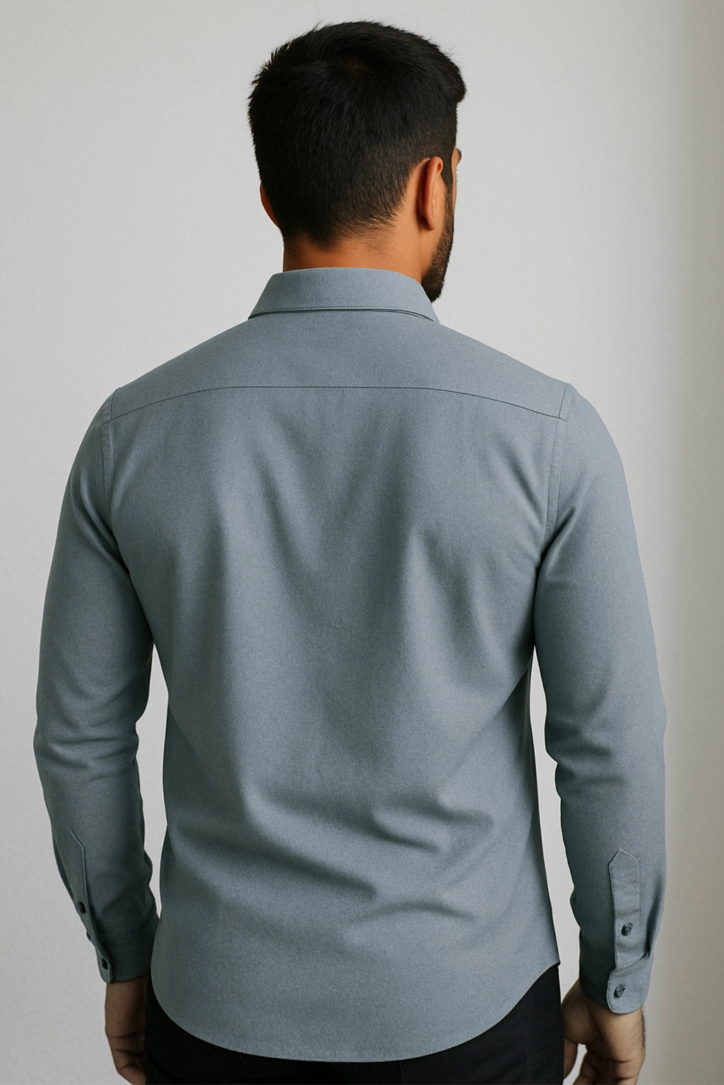 Men's Light Blue Color Premium Full Sleeve Shirt