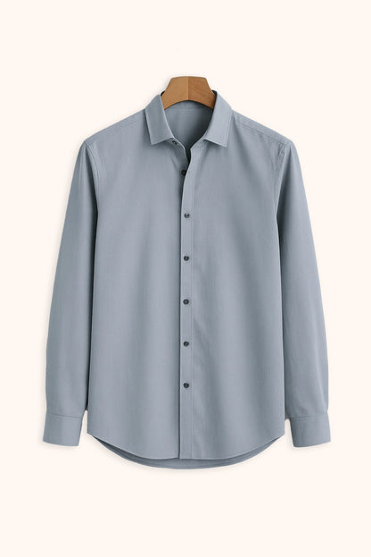 Men's Light Blue Color Premium Full Sleeve Shirt