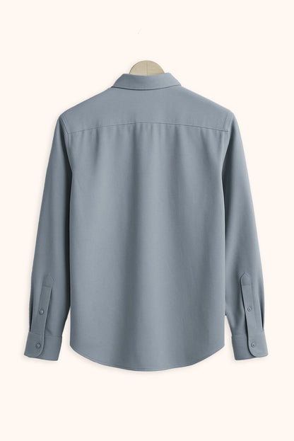 Men's Light Blue Color Premium Full Sleeve Shirt